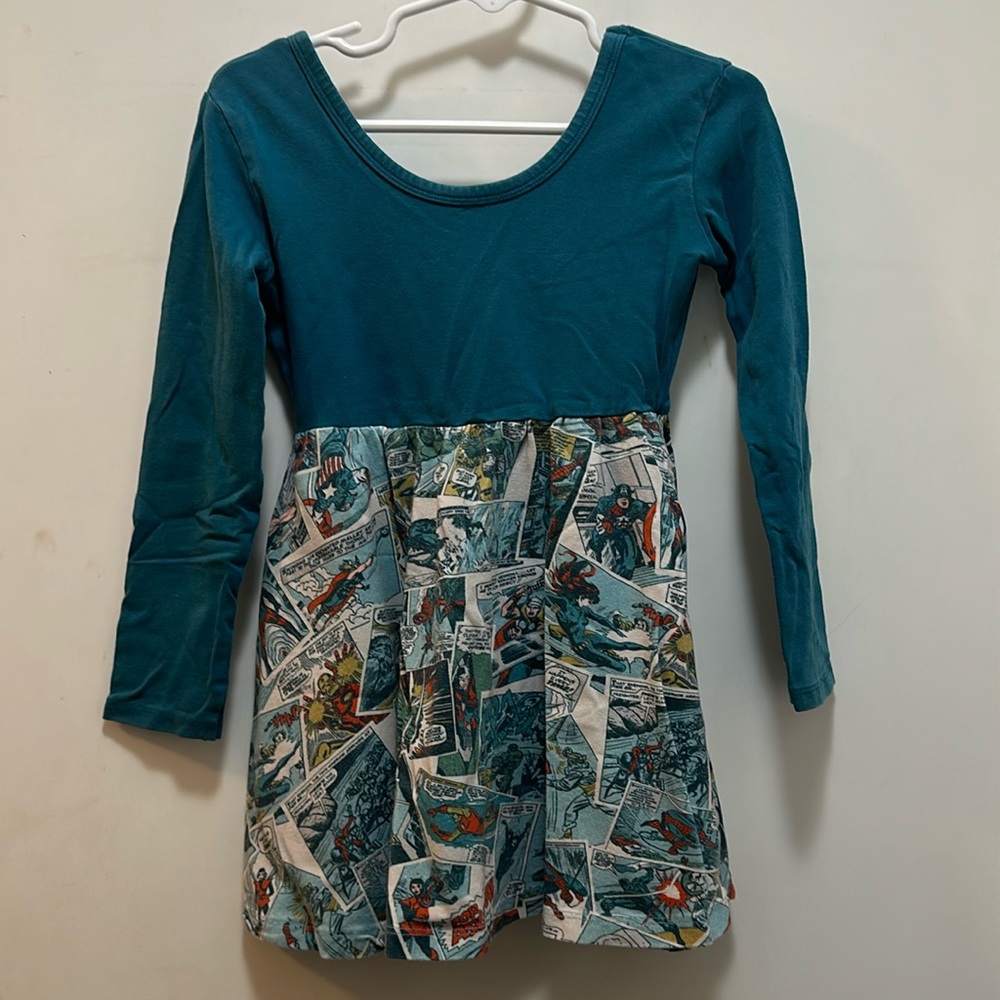 Rags Marvel Spiderman comic dress size 3-4 with long sleeves